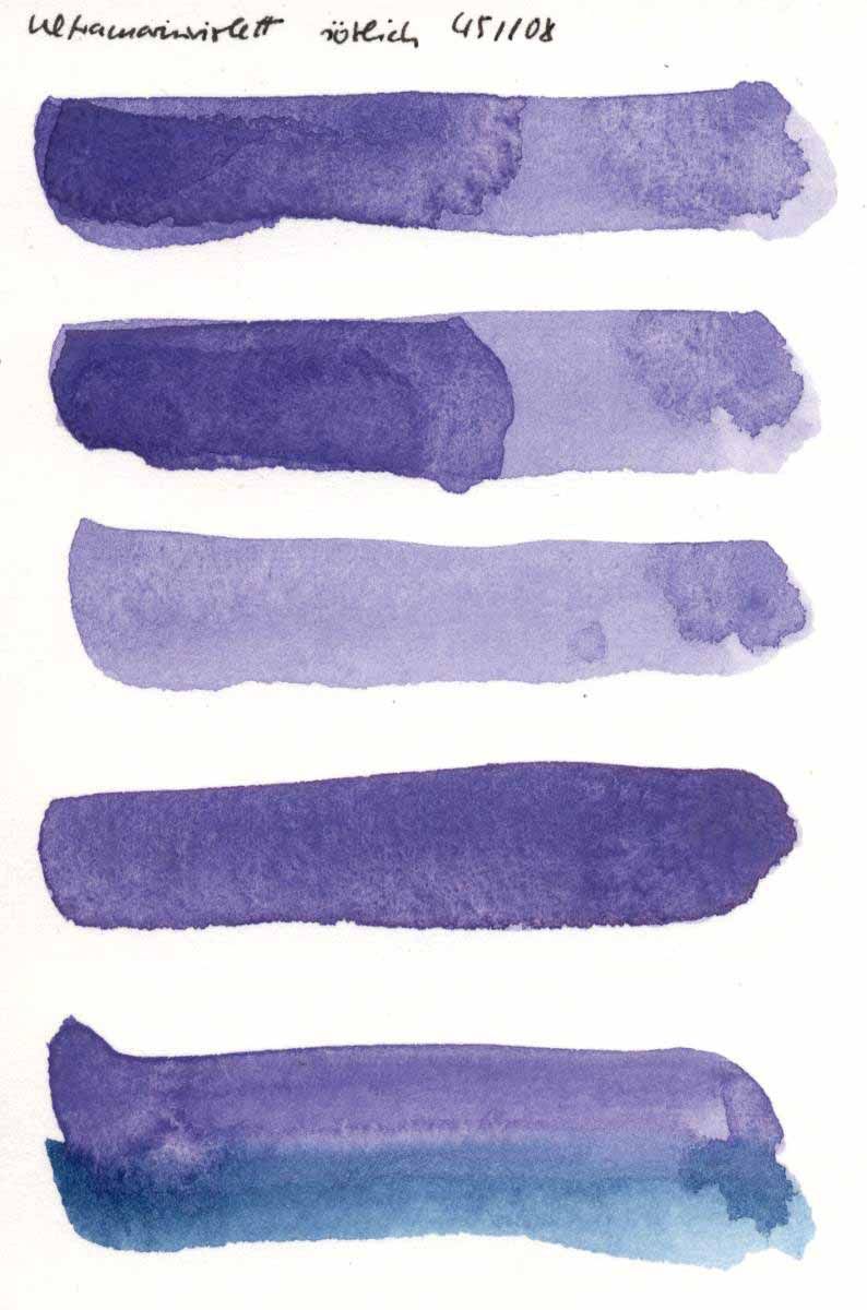 Kremer akvarel - ultramarínově fialová, načervenalá (plast, 3 x 1,8 x 1 cm)